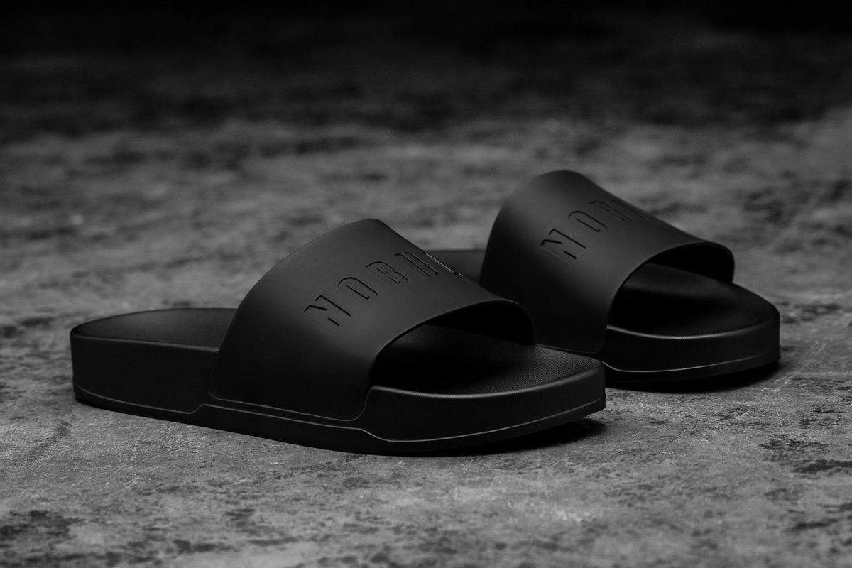 Nobull Men's Slides Black | Australia (HB0536)